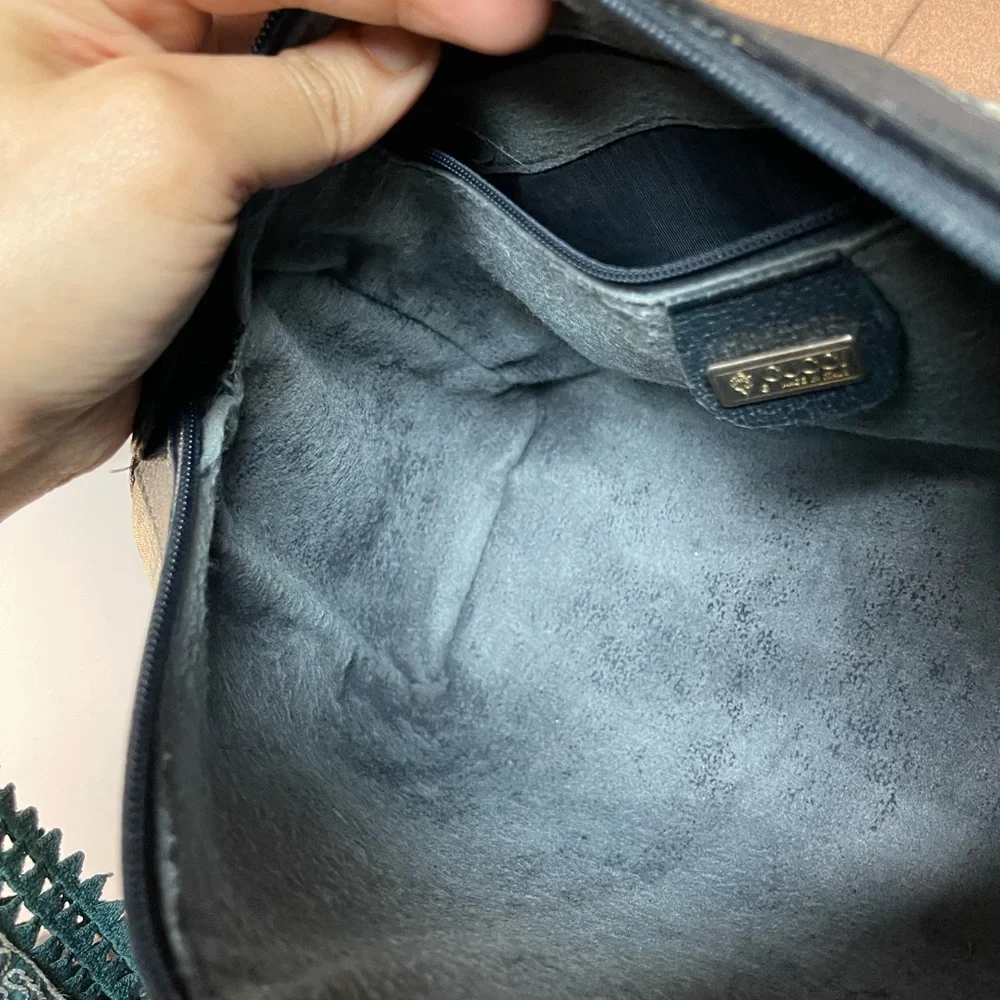 Authentic Gucci vintage web sherry line satchel bag (WN31) 002.39.0269 - Picture 9 of 16